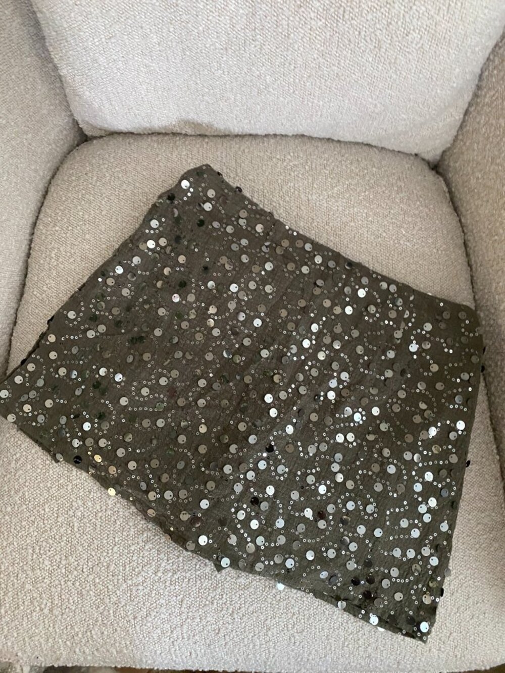 Zara NWT | Green Sparkle Mini Skort - Picture 9 of 12
